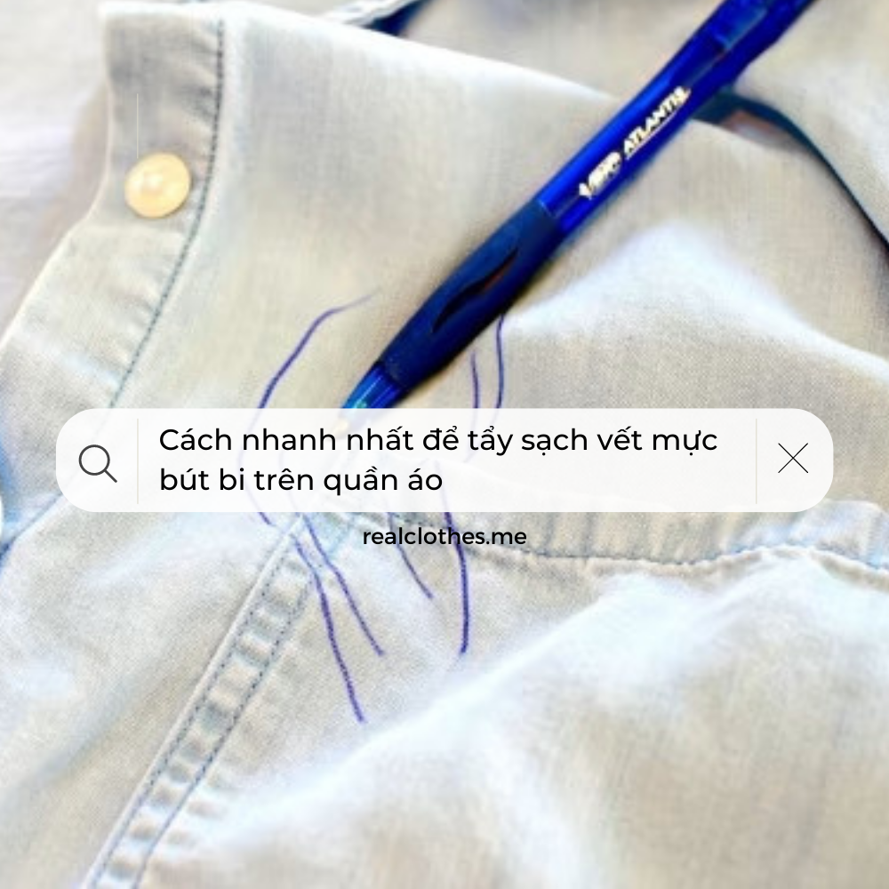 Cách nhanh nhất để tẩy sạch vết mực bút bi trên quần áo