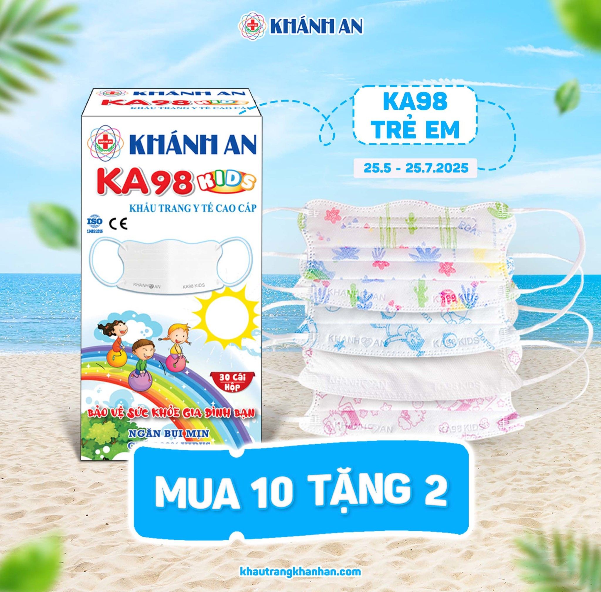 Chương trình khuyến mãi Khẩu trang Khánh An mua 10 tặng khẩu trang tế ka98