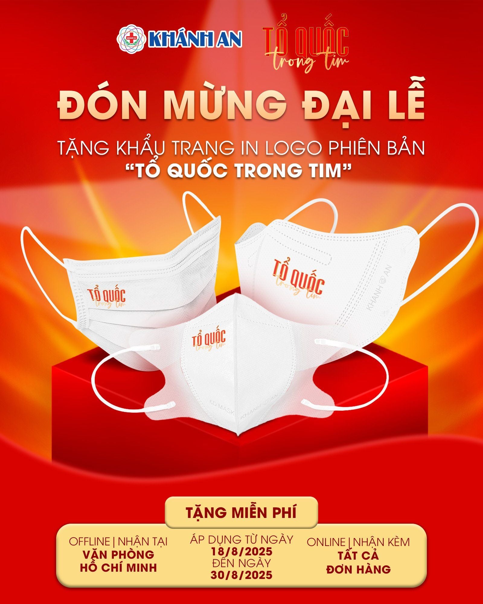Khẩu trang Khánh An tặng quà mừng đại Lễ - 2 tháng 9