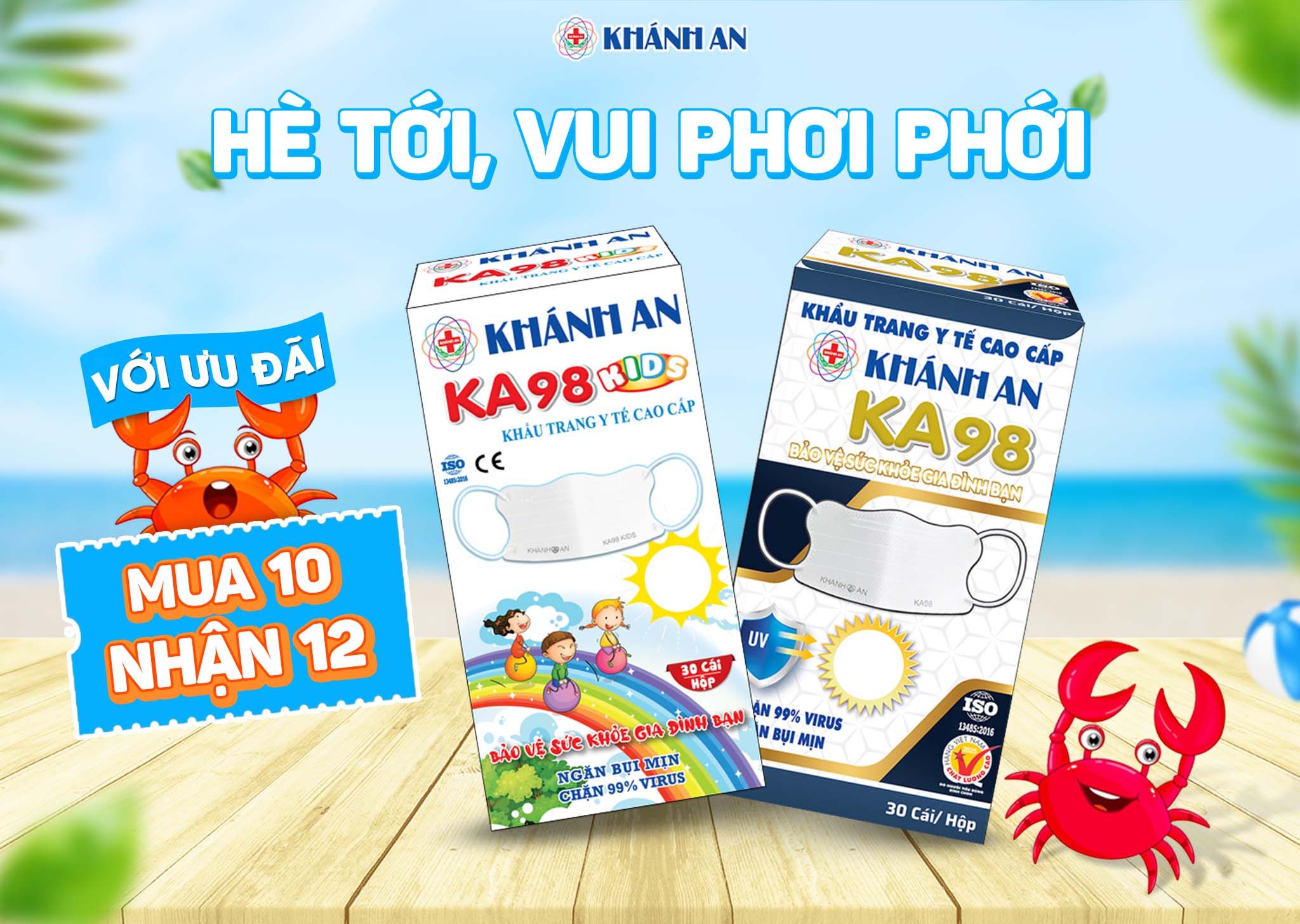 Chương trình khuyến mãi Khẩu trang Khánh An mua 10 tặng khẩu trang tế ka98