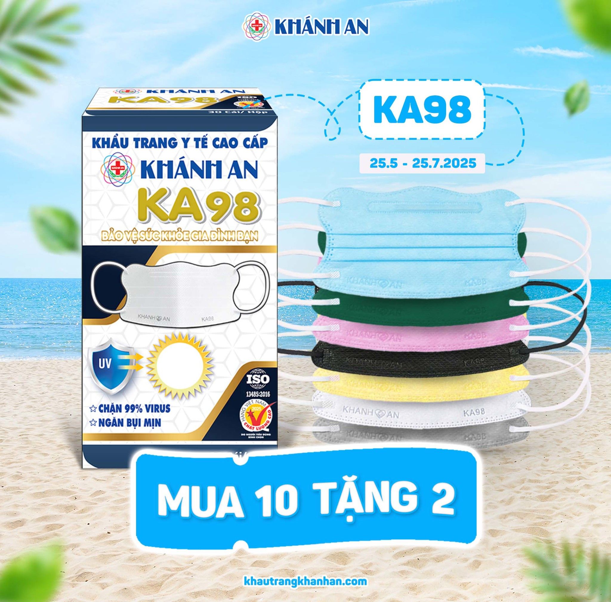 Chương trình khuyến mãi Khẩu trang Khánh An mua 10 tặng khẩu trang tế ka98