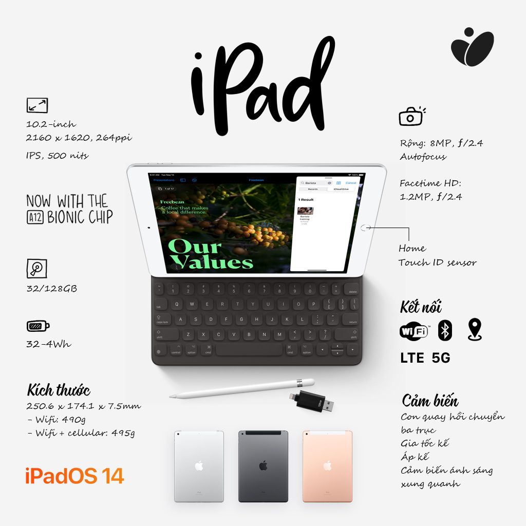 iPad Gen8 chính thức ra mắt: giá từ 329 USD