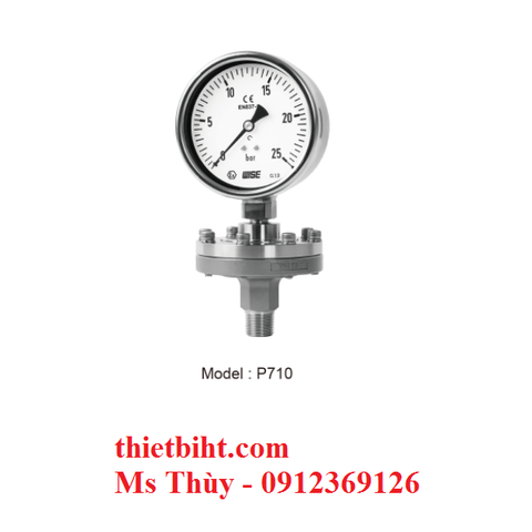 P710 Đồng hồ áp suất dạng màng nối ren -  Wise Hàn Quốc