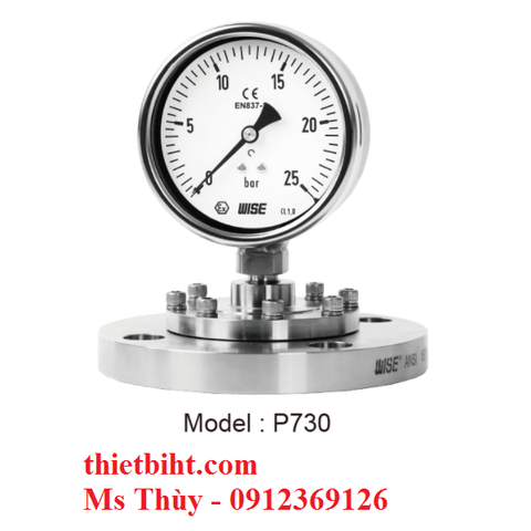 P730 Đồng hồ áp suất dạng màng bích P730 - Wise Hàn Quốc