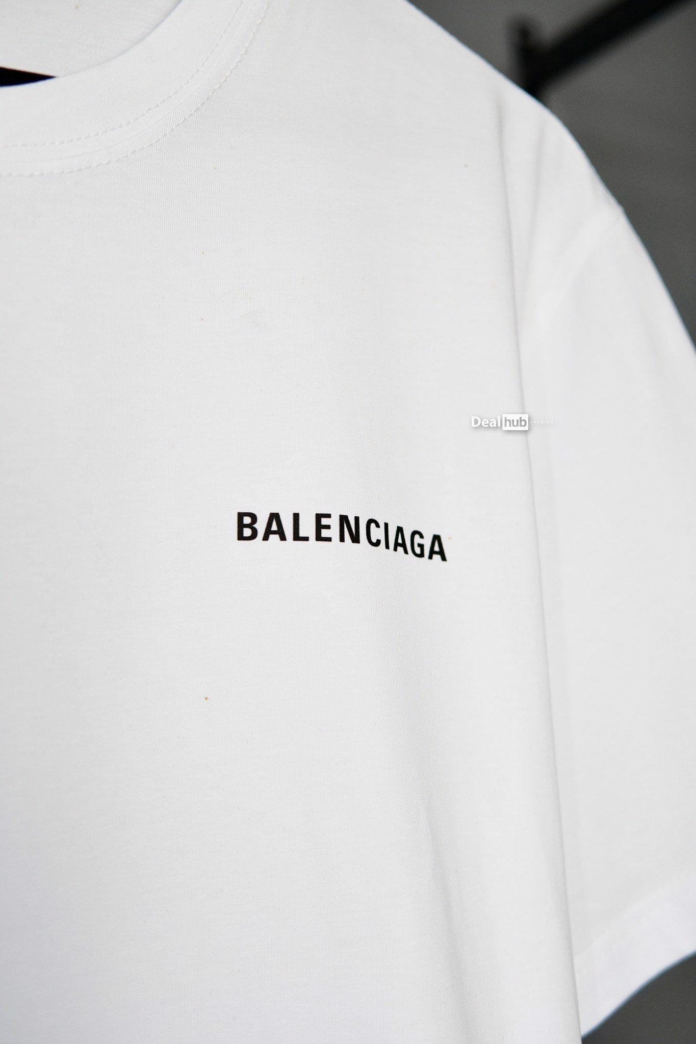 Balenciaga Logo Print TShirt Black BALEN007  Deal Hub
