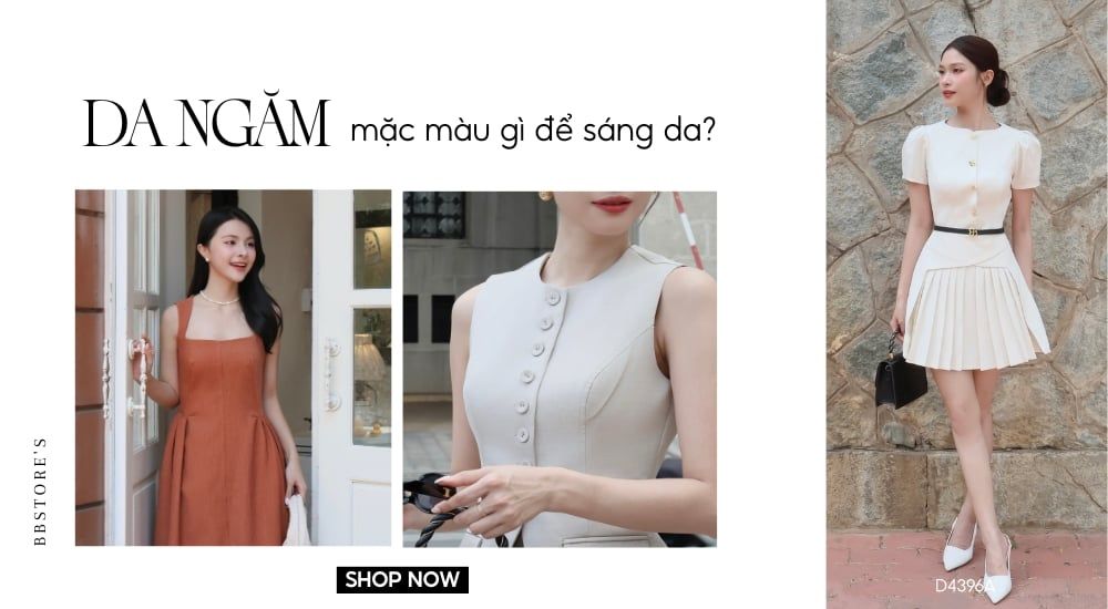 Da ngăm mặc màu gì để sáng da?