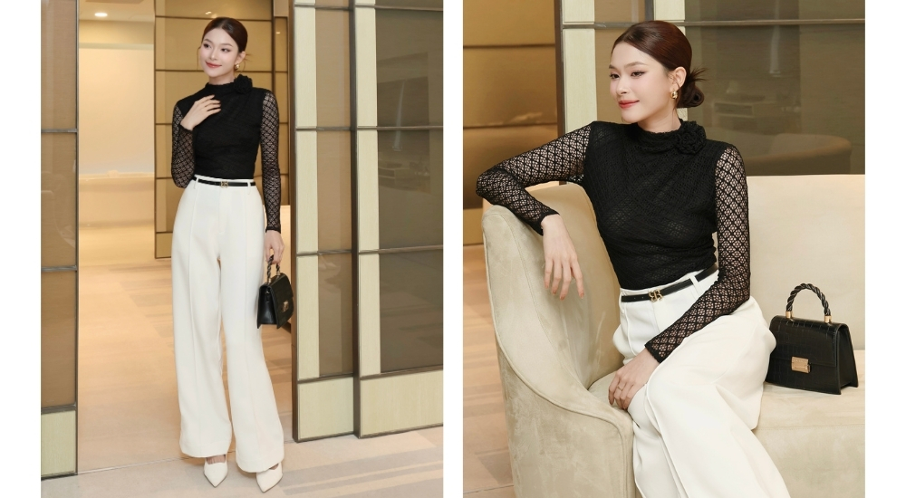 áo phối lưới