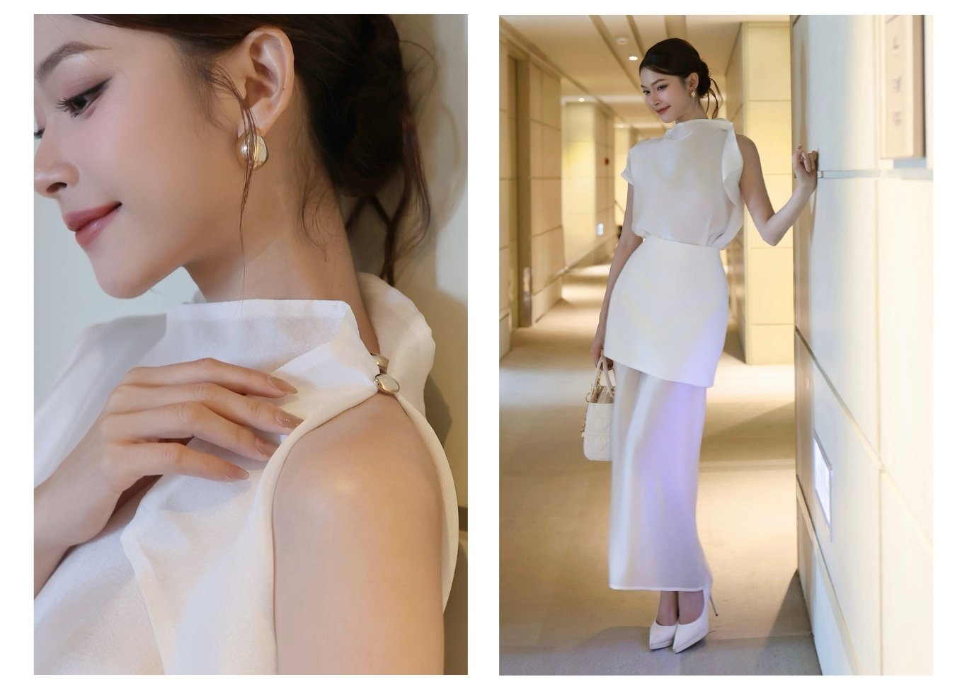 Áo kiểu tiệc voan không tay A4363T - Ảnh lookbook mẫu 1