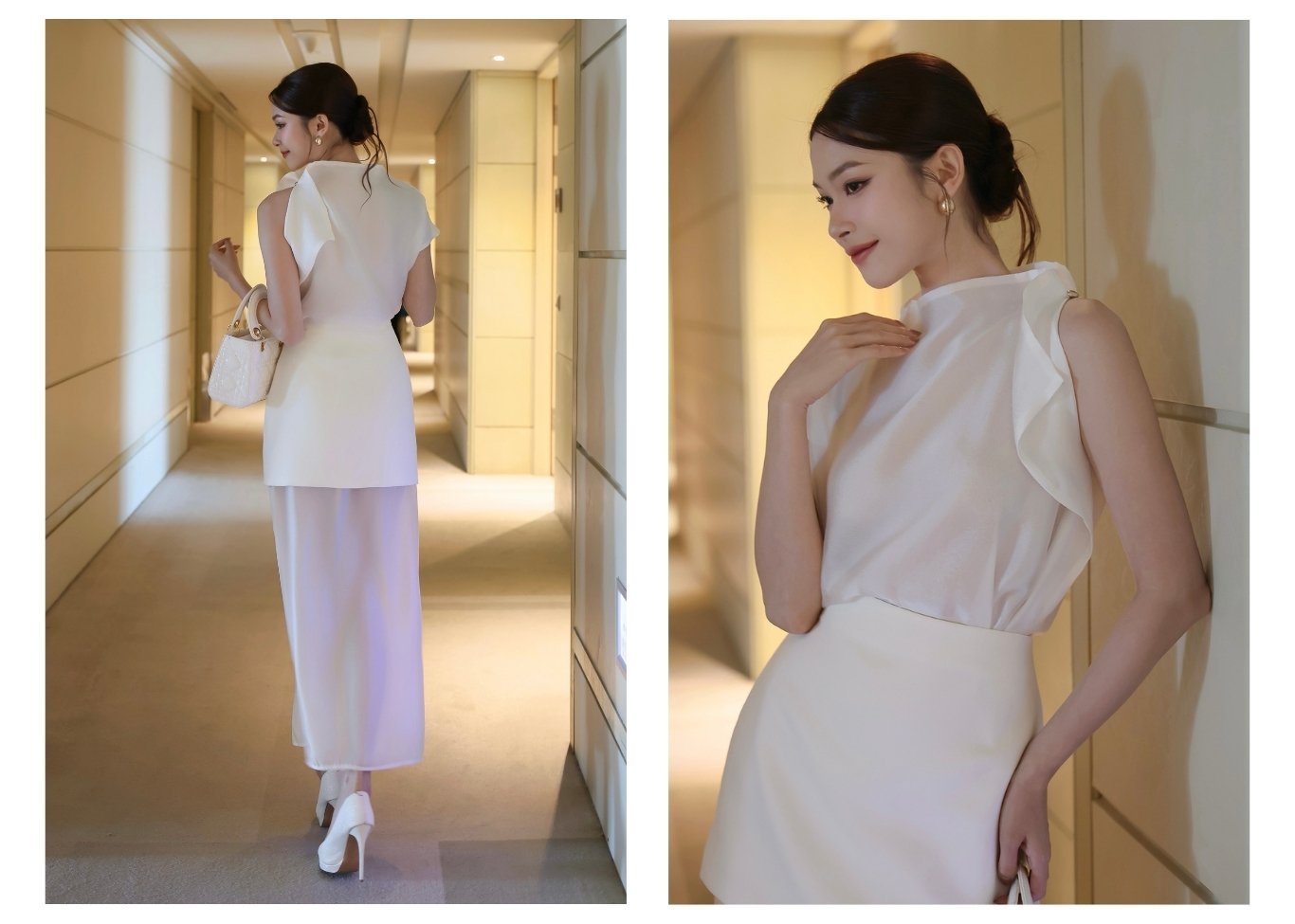 Áo kiểu tiệc voan không tay A4363T - Ảnh lookbook mẫu 2