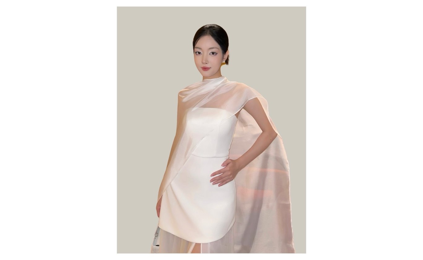 Đầm cúp ngực tiệc dài tùng voan D4390B - Ảnh trưng bày