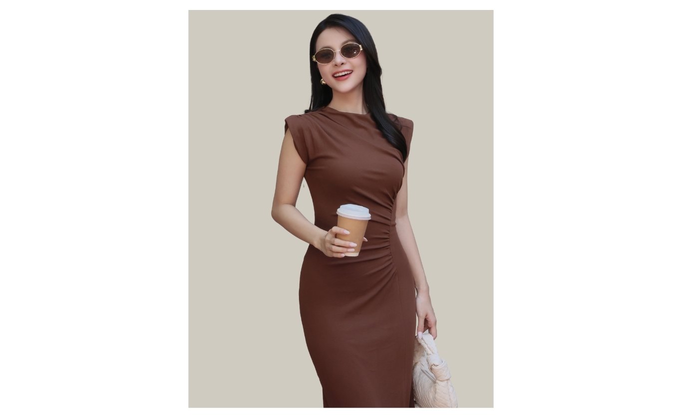 Đầm suông dạo phố dài không tay D4401T - Ảnh trưng bày