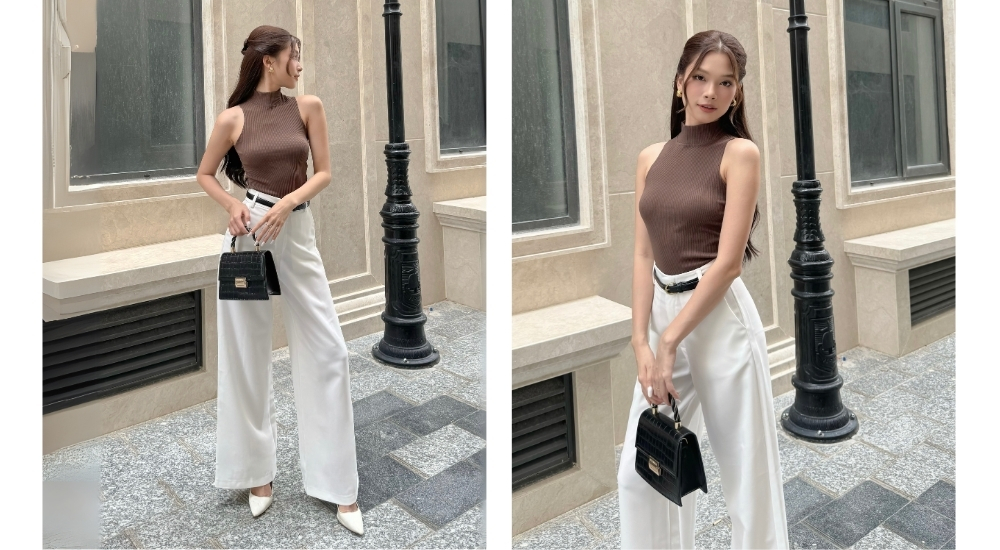 quần ống rộng nữ
