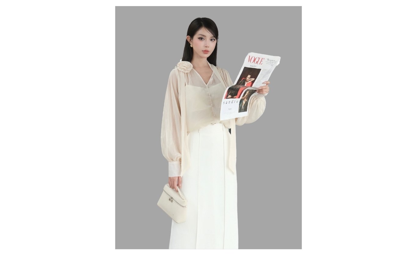 Áo kiểu công sở form rộng - A4273T