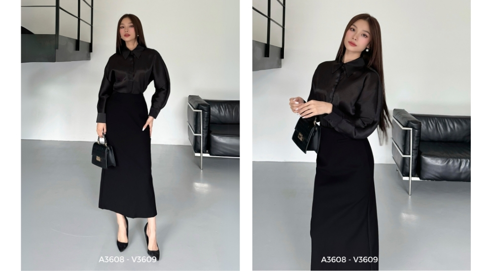 áo sơ mi đen