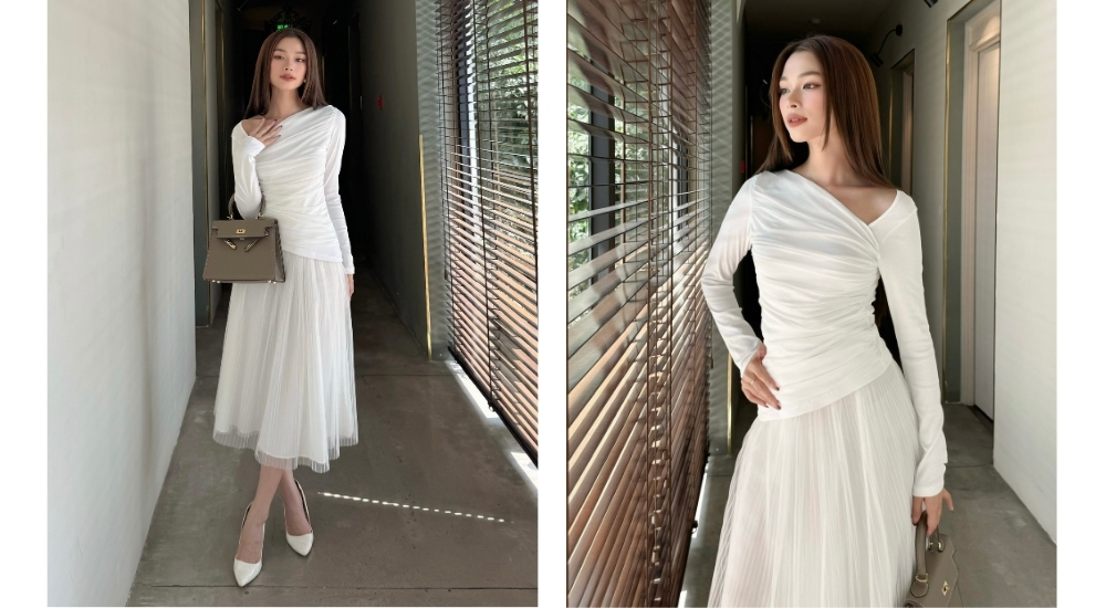 áo phối lưới