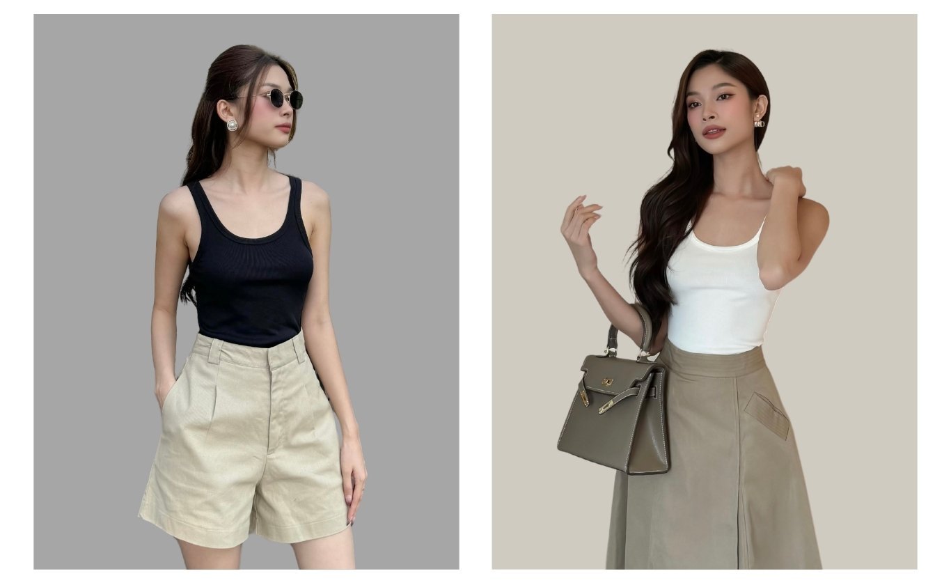 Áo thun gân ba lỗ ôm body - A2256S