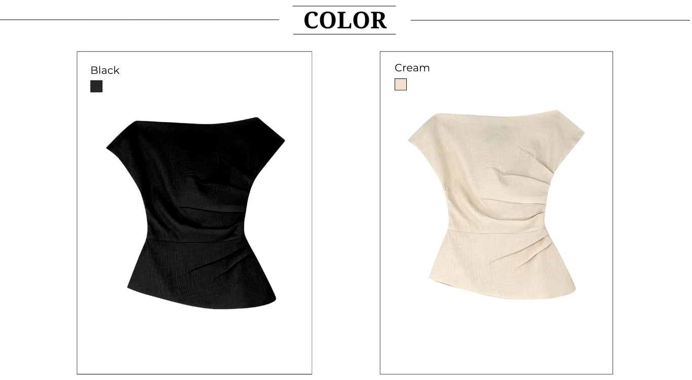 Áo kiểu peplum dự tiệc cổ xéo A4317B - Bảng màu