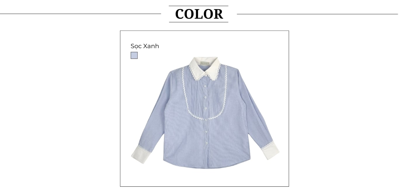 Áo sơ mi công sở cotton sọc xanh A4354T - Bảng màu
