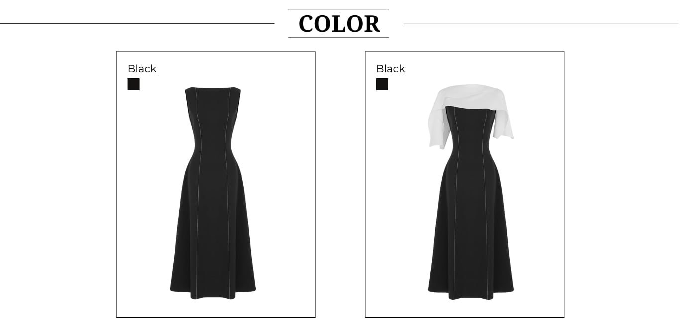 Bảng màu Đầm xoè tiệc dài cotton cổ thuyền D4331A