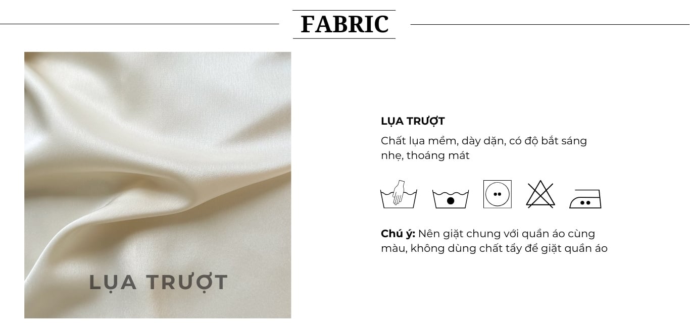 Áo sơ mi công sở lụa tay dài kết nút kiểu A4408H - Chất vải lụa