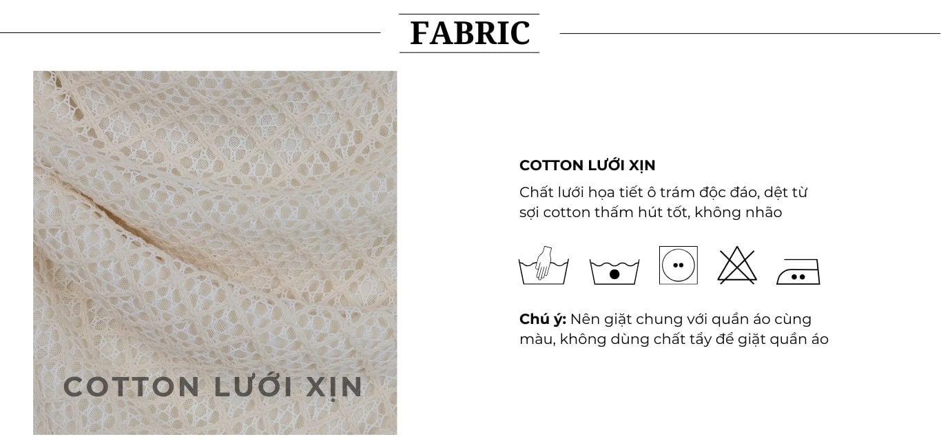 Chất vải của Áo kiểu trễ vai phối lưới - A4329A
