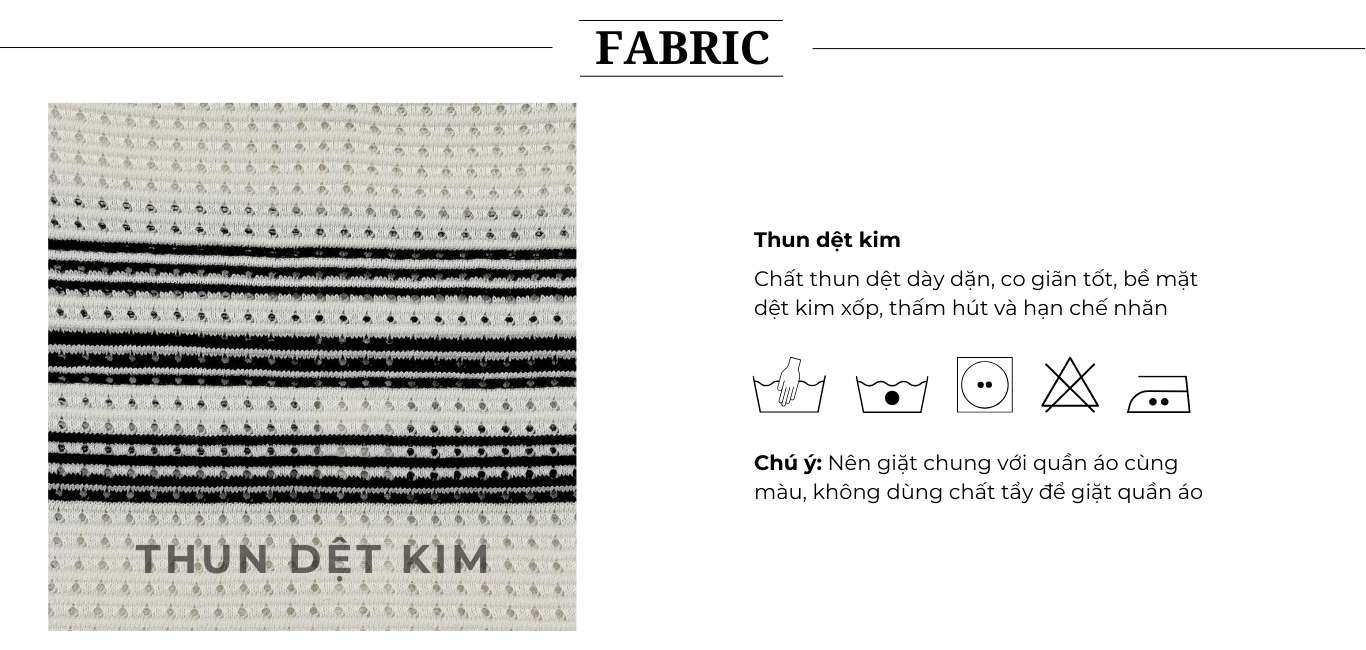 Chất vải của Áo thun dệt kim sọc ngang - A3766
