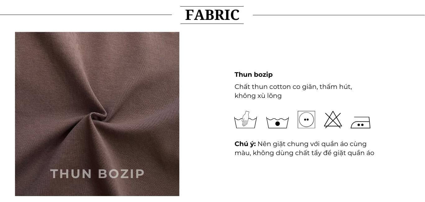 Chất vải của Áo thun tay ngắn cổ tim basic - A3698
