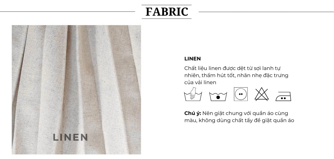 Chất vải của Chân váy dài xếp ly bản lưng to - V4366B