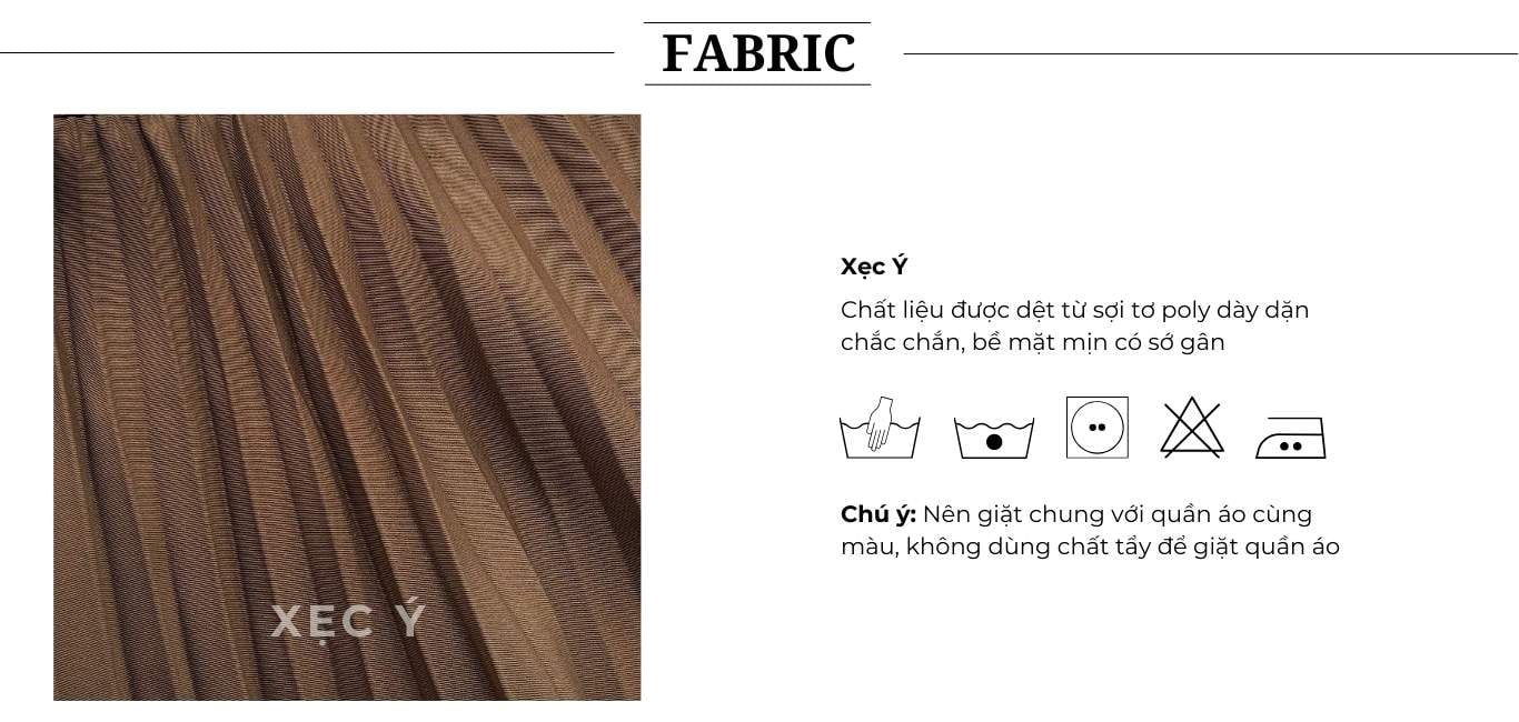 Chất vải của Chân váy dài xếp ly có đỉa - V2662
