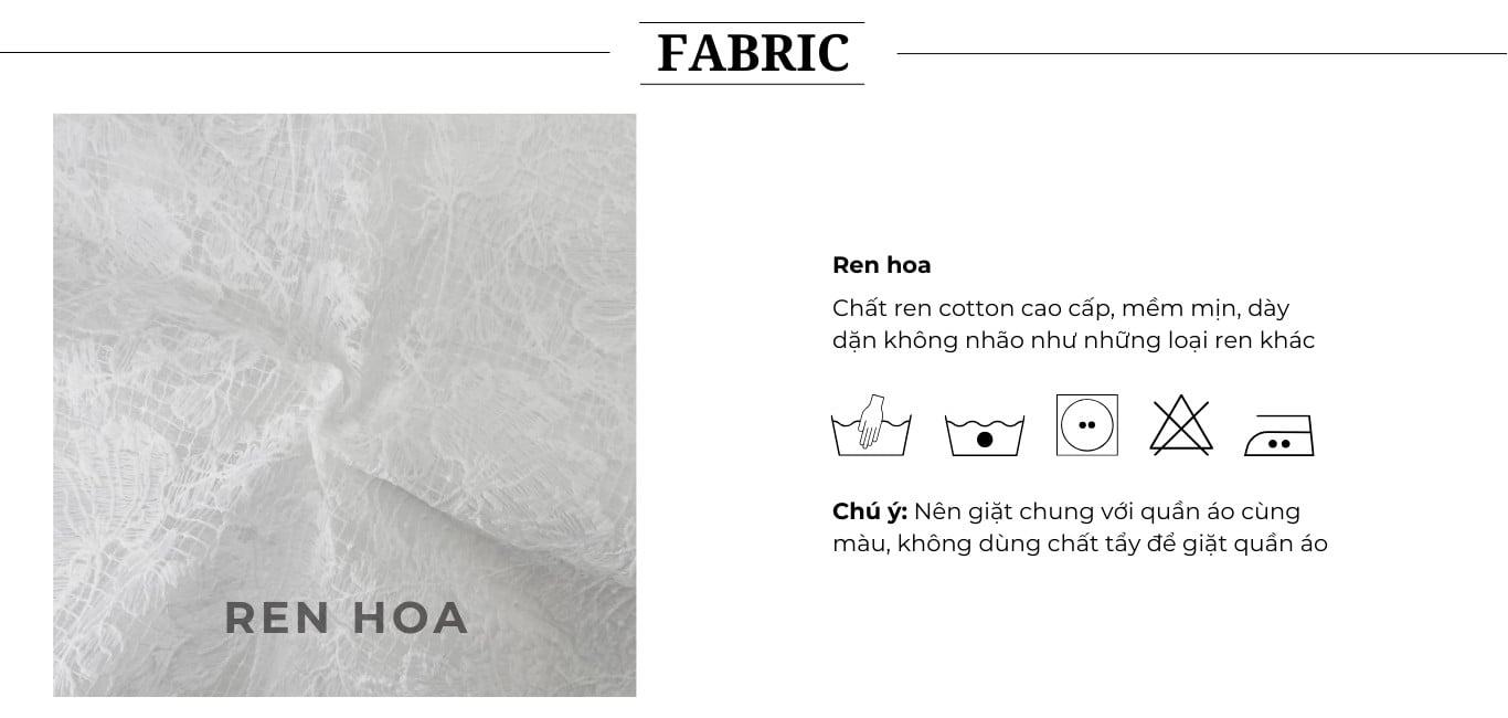 Chất vải của Đầm dài xòe cổ vuông ren hoa - D4160T