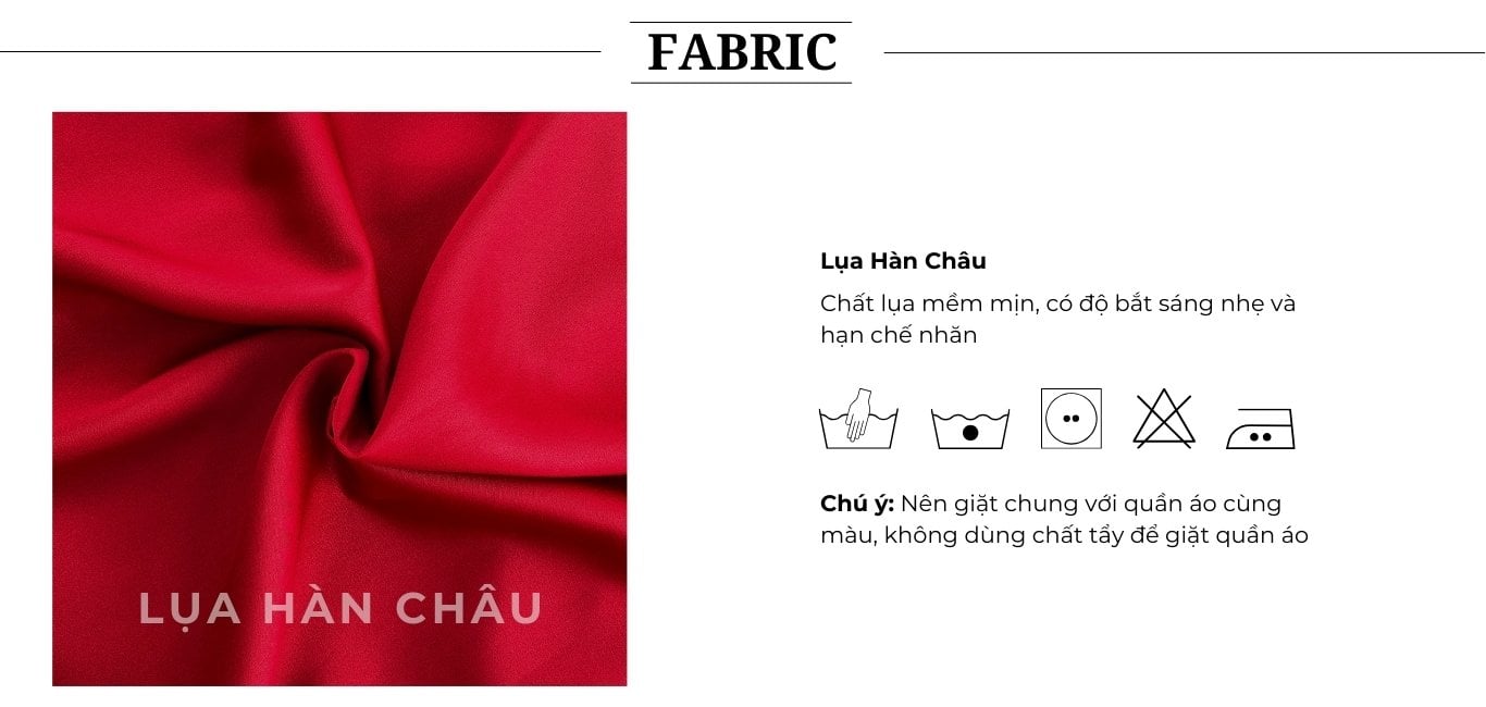 Chất vải của Đầm lụa đuôi cá cổ đổ kết hoa - D3531