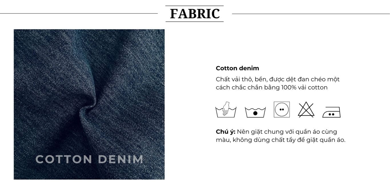 Chất vải của Quần jean suông form dài - Q2183S