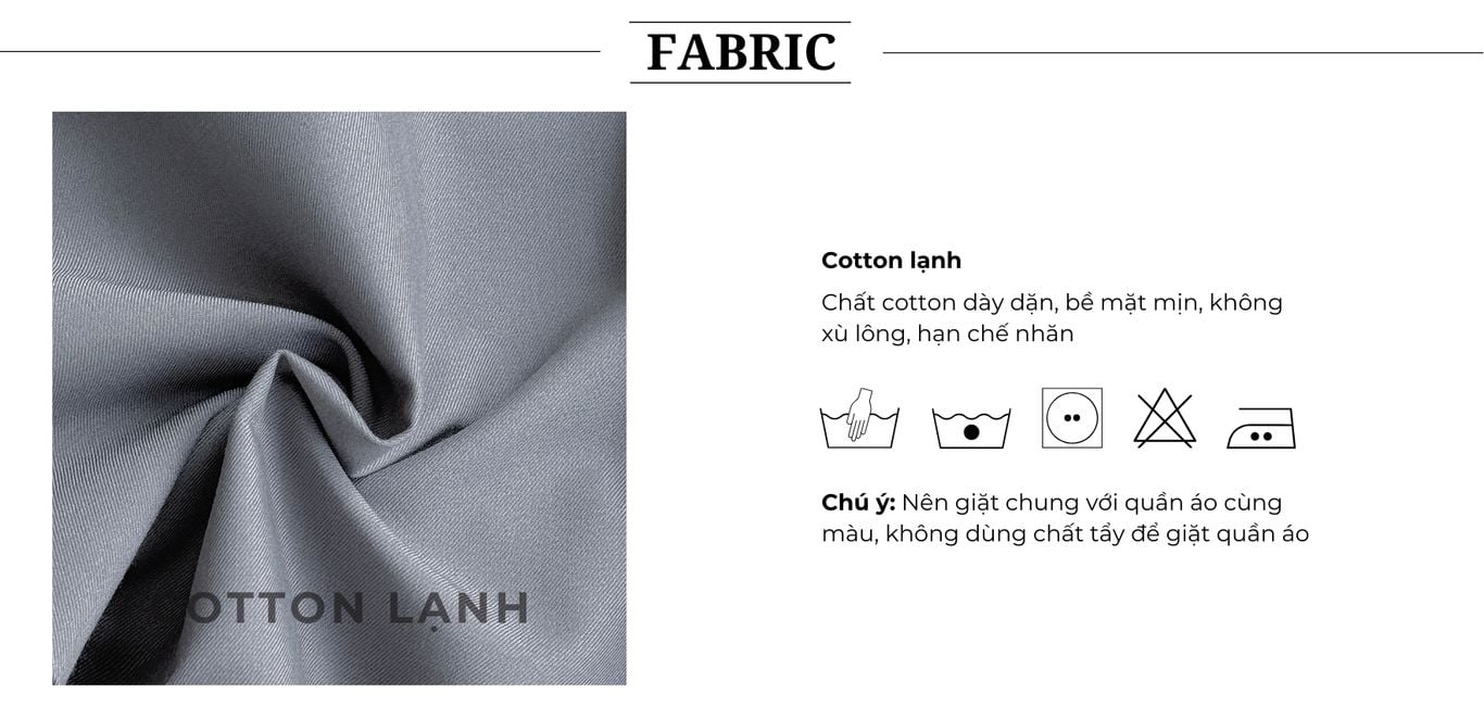 Chất vải của Quần suông công sở lưng cao - Q3993H