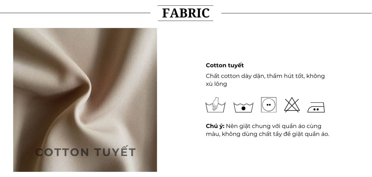 Chất vải của Set áo cổ tròn phối chân váy - K3161