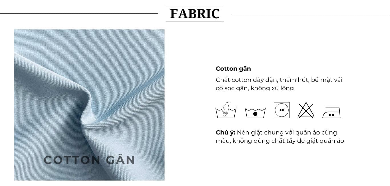 Quần suông công sở dài xếp ly Q3956H - Chất vải cotton gân