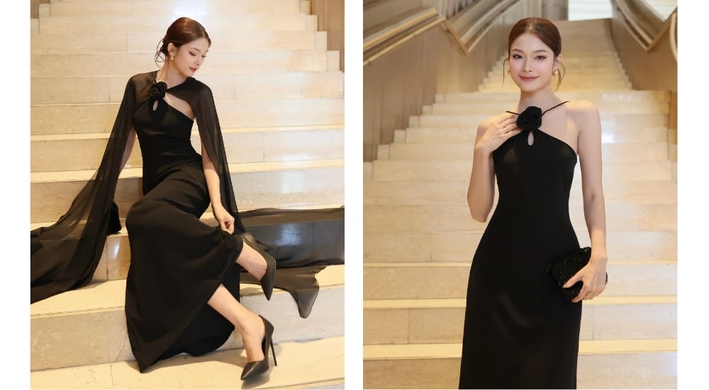 Đầm body cổ yếm