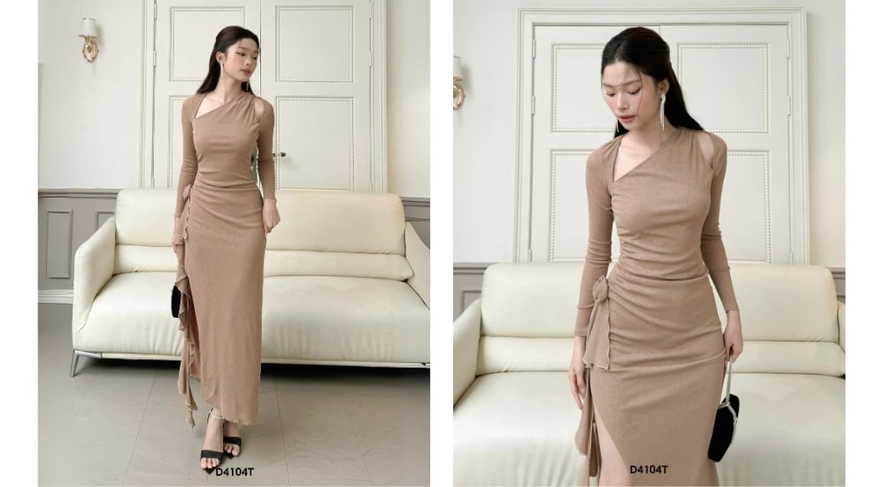 Đầm body xẻ tà