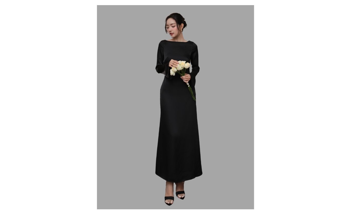 Đầm dự tiệc dài dáng suông - D4268B