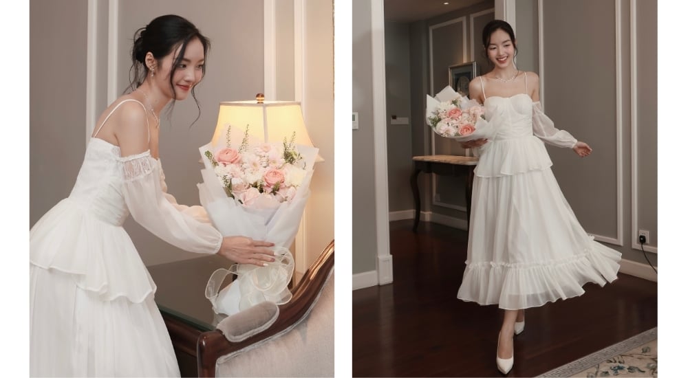 Đầm peplum ren lưới phối sequin - D4267