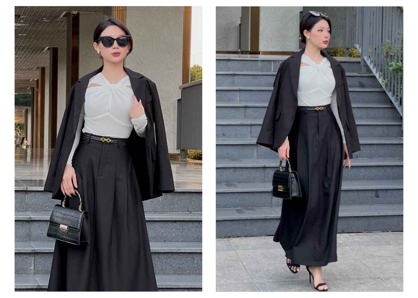 Người mẫu khoác Áo blazer công sở form suông - A2328