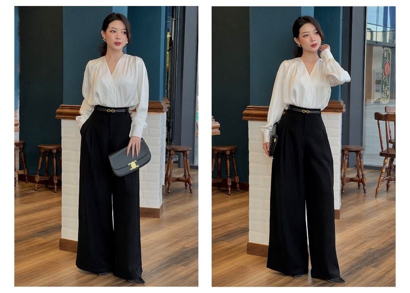 Người mẫu mặc Quần suông công sở - Q2719