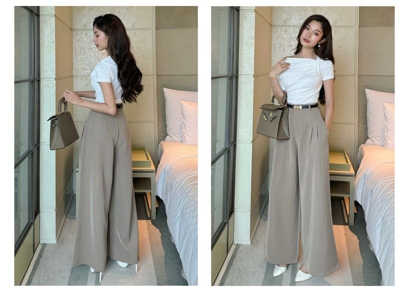 Người mẫu mặc Quần suông công sở - Q2719
