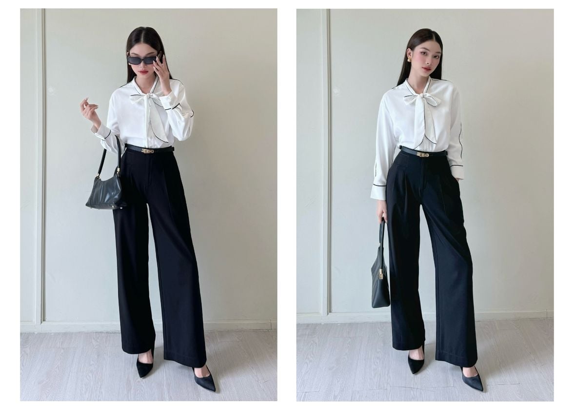 Người mẫu với Quần suông công sở - Q3341