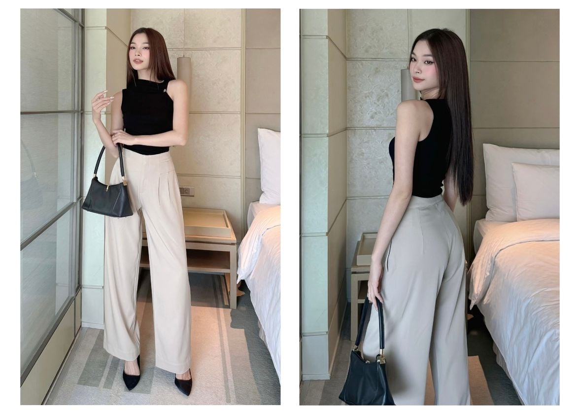 Người mẫu với Quần suông công sở - Q3341
