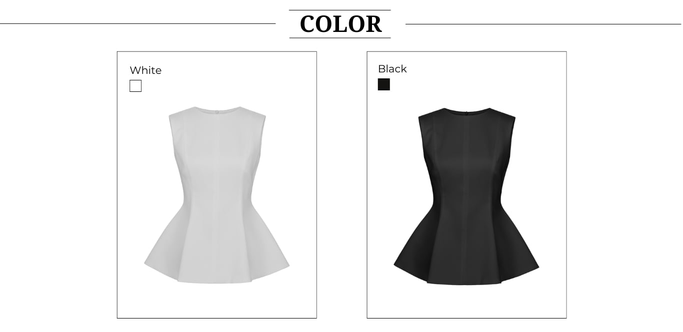 Phân loại màu của Áo kiểu peplum dự tiệc cổ tròn - A4255A