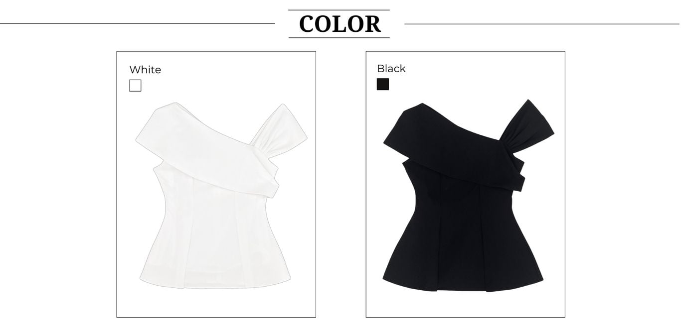 Phân loại màu của Áo kiểu peplum lệch vai - TK356