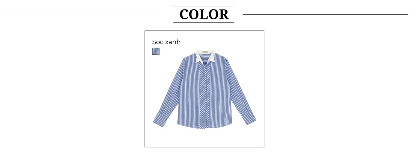 Phân loại màu của Áo sơ mi công sở sọc xanh - A4017A