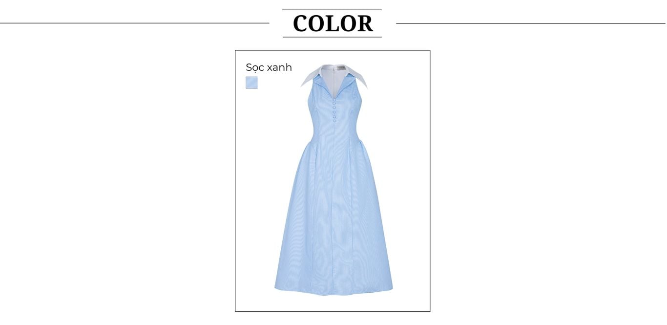 Phân loại màu của Đầm dài xòe sát nách - D3980T