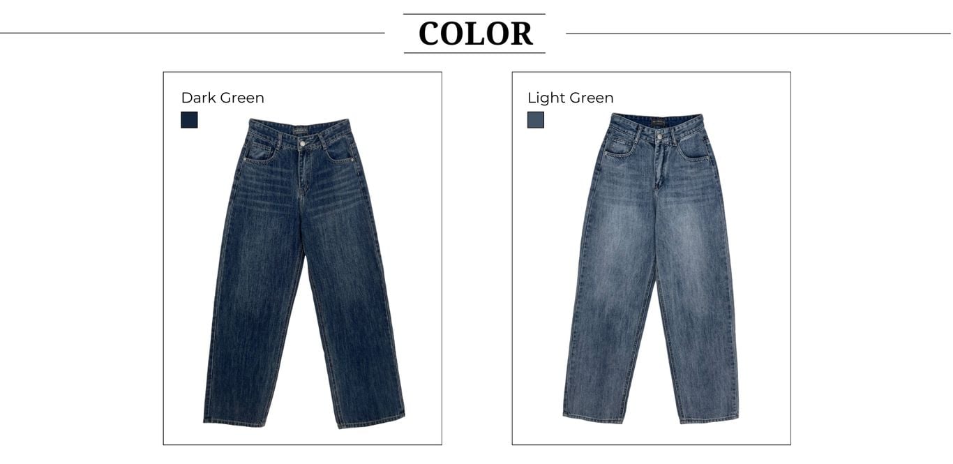 Phân loại màu của Quần jean suông form dài - Q2183S