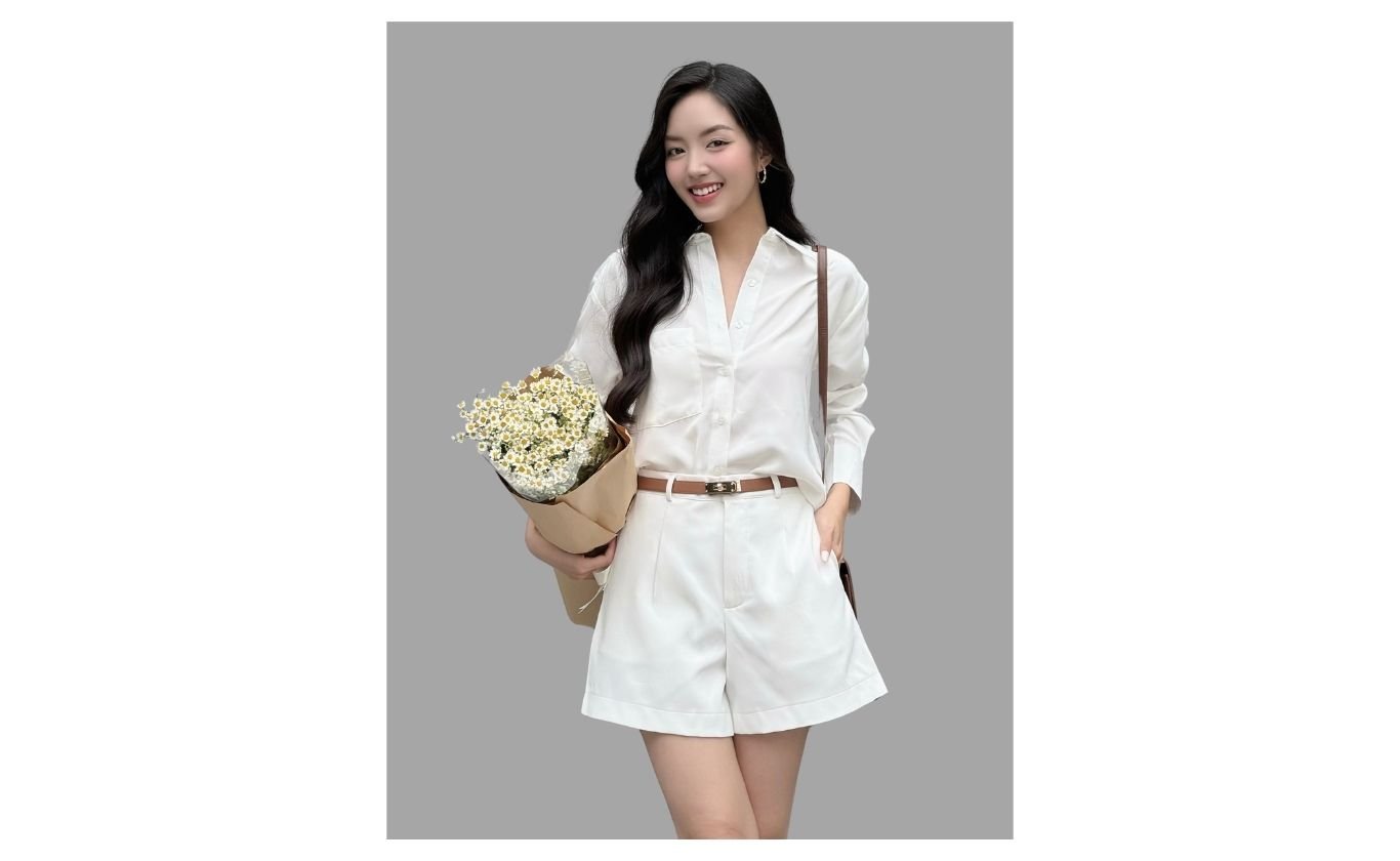 Quần short basic lưng cao - Q3752T